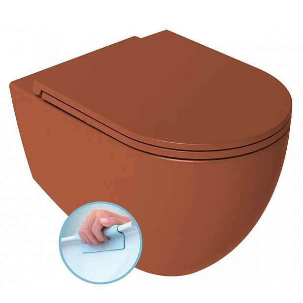 Sapho Isvea Infinity - Závěsné WC, Rimless, terracotta 10NF02005-2U