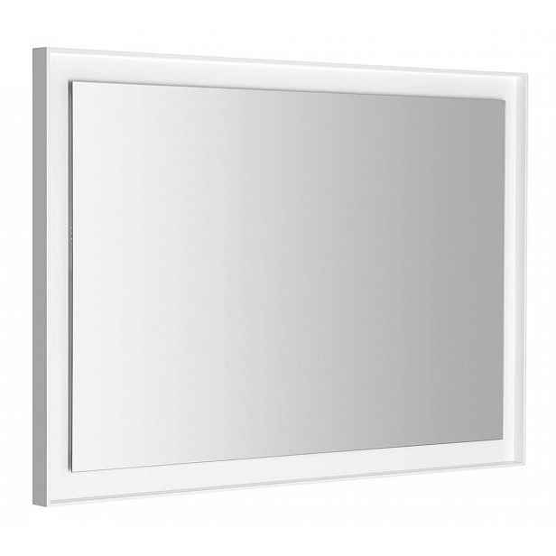 Sapho - Zrcadlo Flut v rámu 100x70 cm, s LED osvětlením, bílá FT100