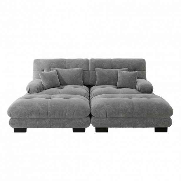 SEDACÍ SOUPRAVA 2-místná 220/145/81 cm Šedá