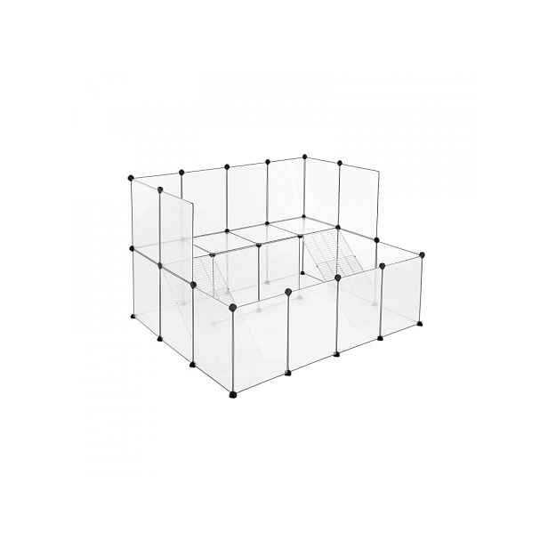 SONGMICS Ohrádka pro drobná zvířata Femino 143x108 cm čirá