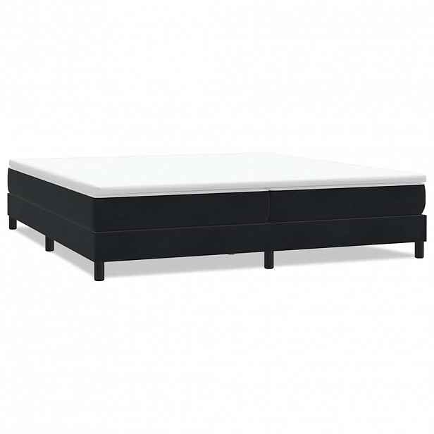 vidaXL Postel Box Spring bez matrace černá 200x210 cm samet
