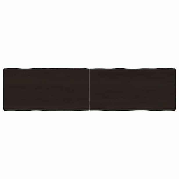 vidaXL Stolní deska tmavě hnědá 160x40x(2-6)cm ošetřený dub živá hrana