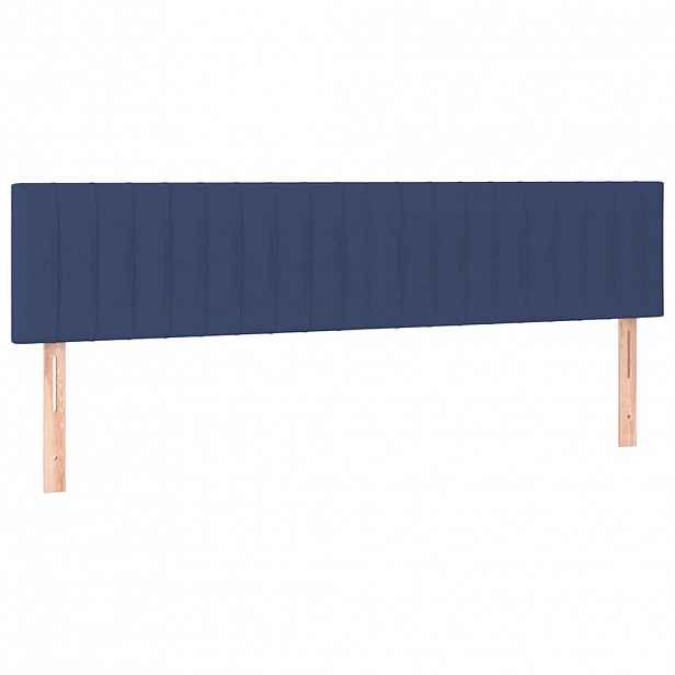 vidaXL Čela postele modrá 180x5x78/88 cm látka