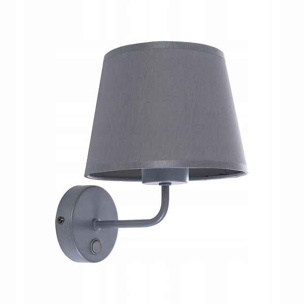 Nástěnná lampa Šedá Metalová Svítidlo Moderní E27 Maja Tk Lighting
