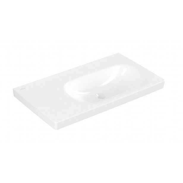 Villeroy & Boch Skyla - Umyvadlo 80x46 cm, bez přepadu, bez otvoru pro baterii, CeramicPlus, alpská bílá 5A52R4R1