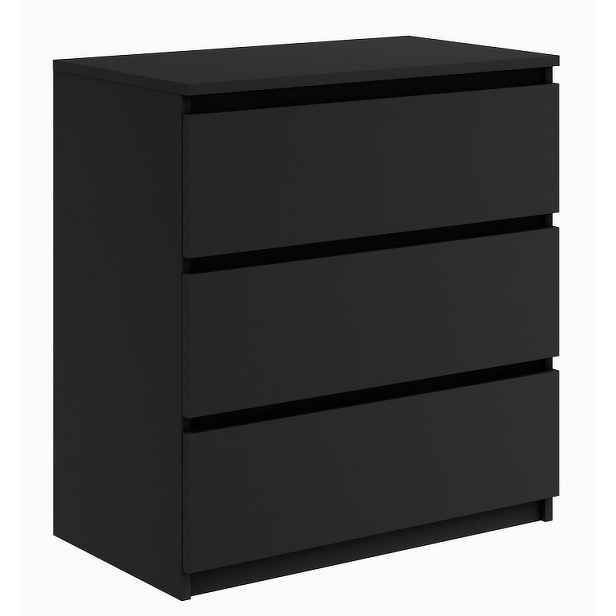 Komoda Skříňka 60 cm Černá 3 Zásuvky obývací pokoj ložnice nastavitelná Snadná Montáž