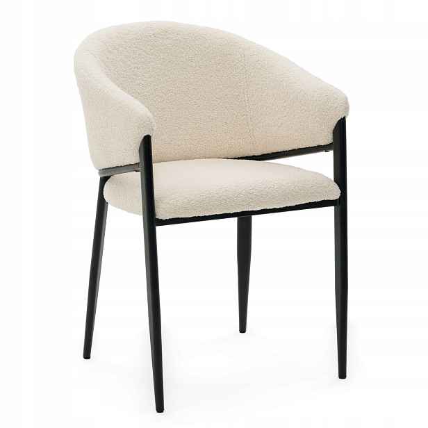 Čalouněná Židle Boucle Teddy Do Obývacího Pokoje Jídelny, Moderní Glamour