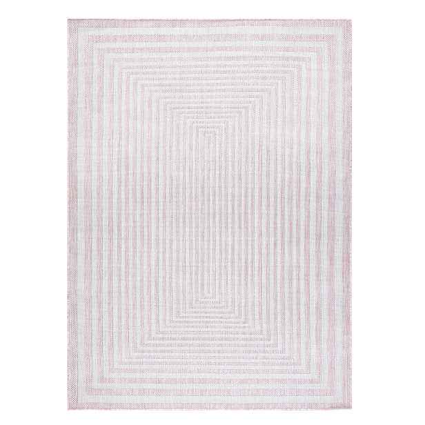 Kusový koberec Sion Sisal Labirinth 22376 pink/ecru – na ven i na doma, 120x170, růžová, chodba / předsíň, Dywany Łuszczów