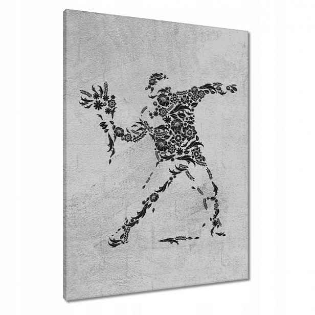 Obrazy 60x80 Banksy Flower Thrower