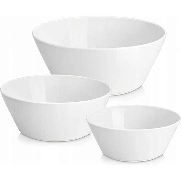 Sada 3 porcelánových misek, 3400/1800/1050 ml, na polévku, saláty a dezerty