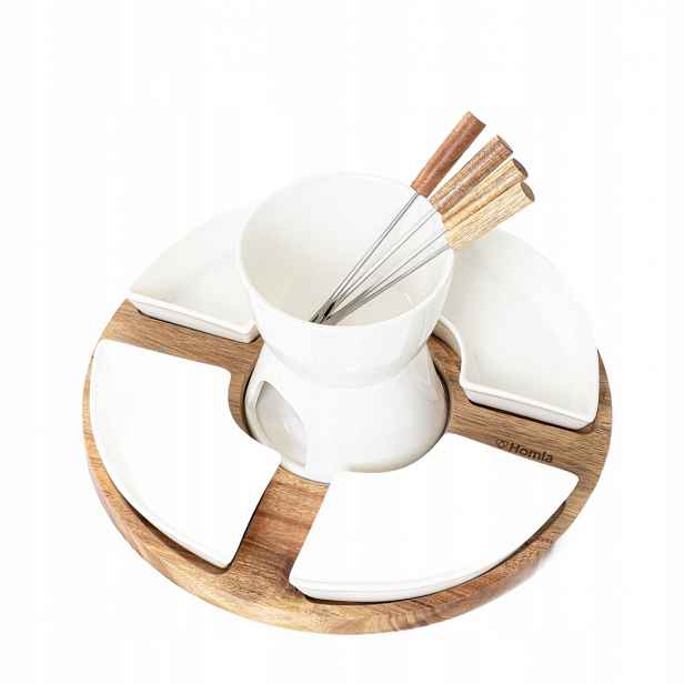 Sada na fondue Mooka s otočným podstavcem 27 x 13 cm Homla