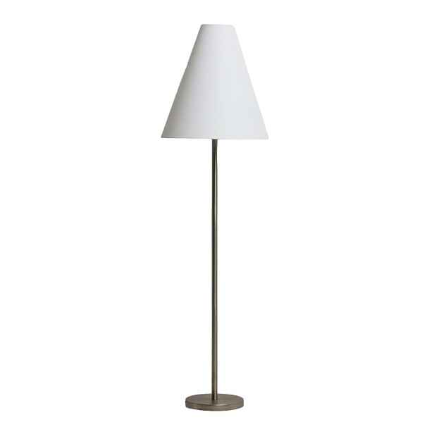 Stojací lampa ve stříbrné barvě s textilním stínidlem (výška 153 cm) Navat – Kave Home