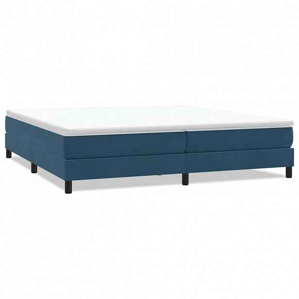 vidaXL Postel Box Spring bez matrace tmavě modrá 200x210 cm samet