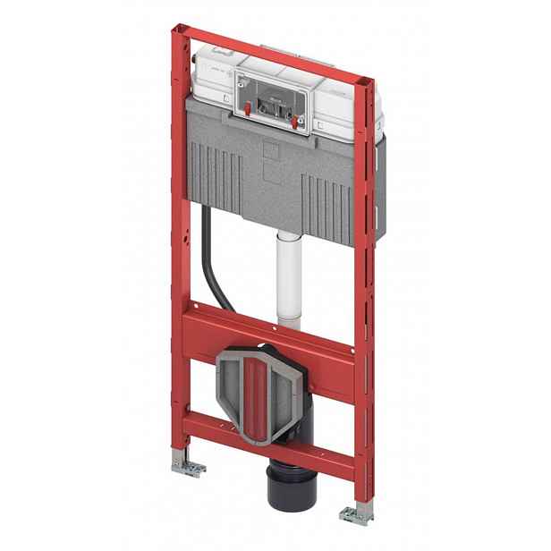 Tece TECEprofil - Předstěnová instalace pro závěsné WC s bidetovou funkcí, s nádržkou Uni, stavební výška 1,12 m 9300379