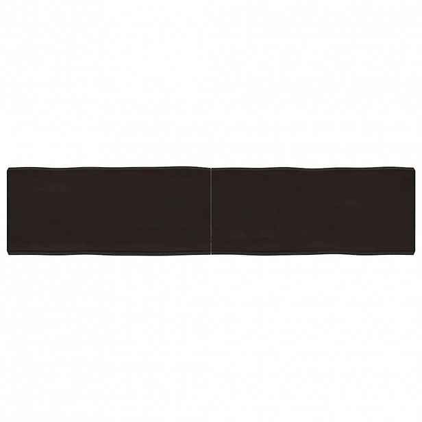 vidaXL Stolní deska tmavě hnědá 180x40x(2-6)cm ošetřený dub živá hrana