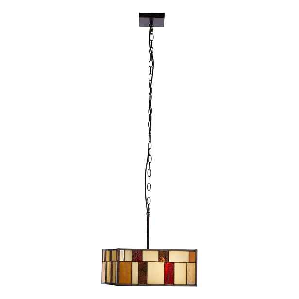 Kovové závěsné svítidlo se skleněným stínidlem Waldorf – Premier Housewares