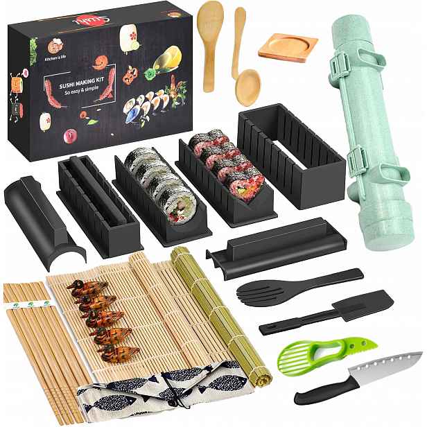 30KS Sada Strojek Na Výrobu Sushi S Válečkem Pražská Podložka Nůž Na Sushi