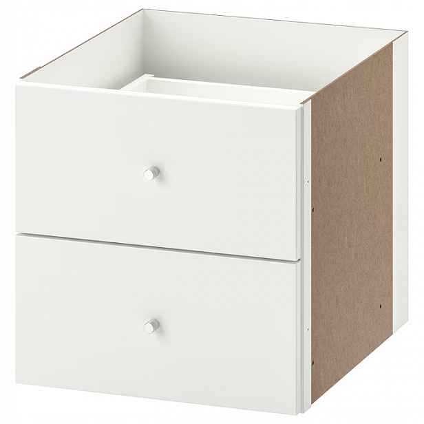 Ikea vložka s 2 zásuvkami Kallax 33x33 Lesklá Bílá