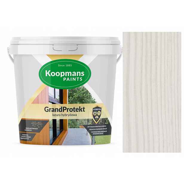 Koopmans GrandProtekt Hybridní Lazura Na Dřevo 3L Bílá Aljaška 912