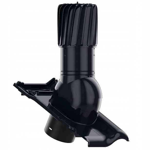 Větrací Komín SwissporTON Titania (creaton) Hliníkový 150 MM Černý