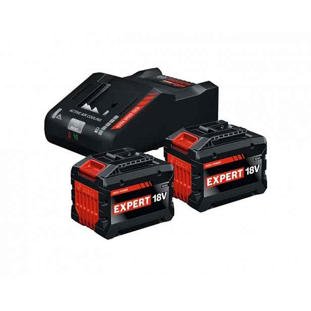 Bosch - Sada 16A nabíječky EXAL 18V-160 a 2x aku EXBA 18V-150 Li-Ion 15,0 Ah 1600A0373Z