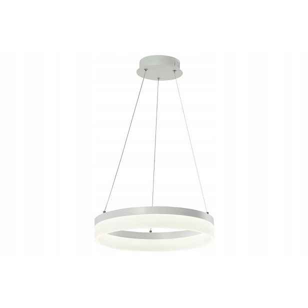 Moderní Led závěsná lampa bílá kulatá 40 cm do obývacího pokoje 4000K Reality