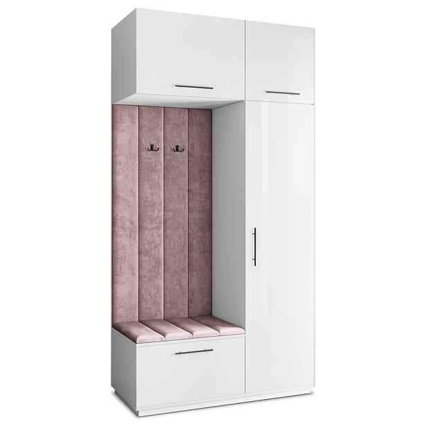 MASSENO MODERNÍ PŘEDSÍŇOVÁ SESTAVA REMA, 120/240/60 cm, bílá