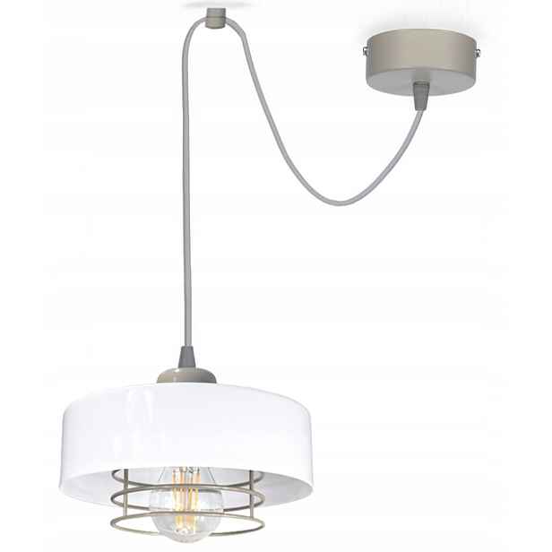 Lustr Stropní Svítidlo Loft Bílá Šedá Závěsná