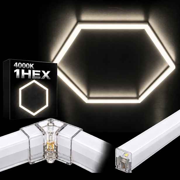 HEX1 Led panel bílý 92x79 Cm 42W 4000K studio barber stropní salon