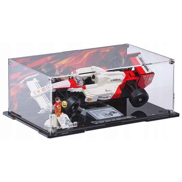 Vitrína s pozadím Blacked Brick pro Lego 10330 Icons McLaren MP4/4 Ayrton Senna