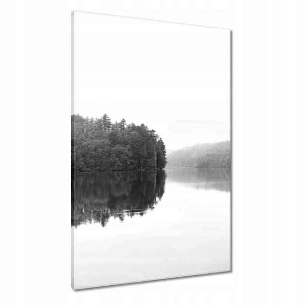 Obrazy 60x90 Jezero Ostrov Černá