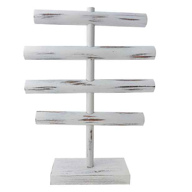Bílý antik dřevěný stojan na náramky - 44*33 cm Clayre & Eef