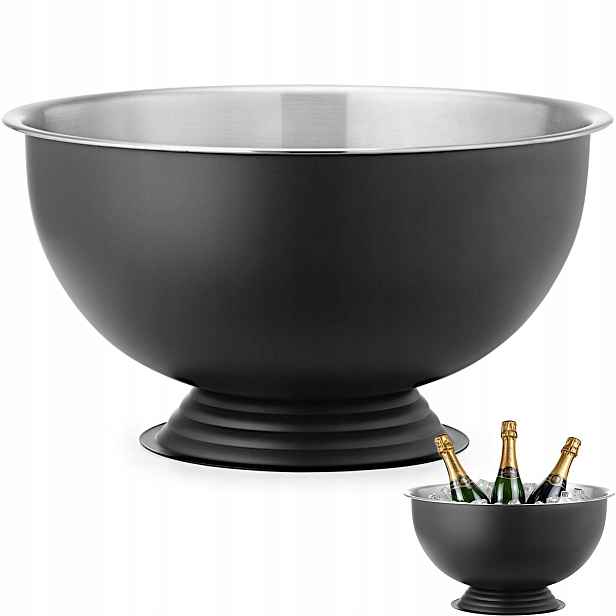 Nerezová Mísa Na Šampaňské A Punč 13 L, Průměr 393X214 MM – Černá