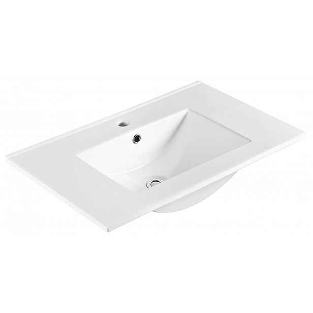 Sapho Slim - Umyvadlo 71x47 cm, s přepadem, otvor pro baterii, bílá 1601-70