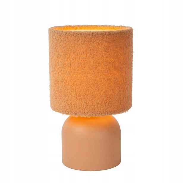 Žlutá stolní lampa Woolly s teplým leskem do kanceláře Lucide
