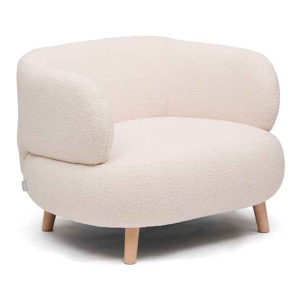 Béžové křeslo z textilie bouclé Luisa – Kave Home