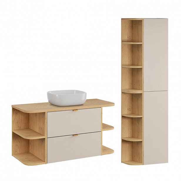 Petits-meubles KOUPELNOVÝ NÁBYTEK 100.4cm Azel 2er-Set Kašmír