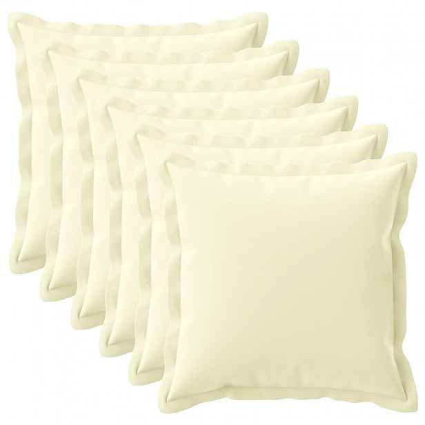 vidaXL Povlak na polštář 6 ks HOUTEN Krémová 70 x 70 cm Polyester