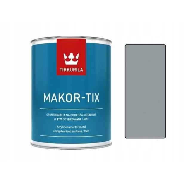 barva na střechu Makortix, pozink 10L šedá metalíza Tikkurila