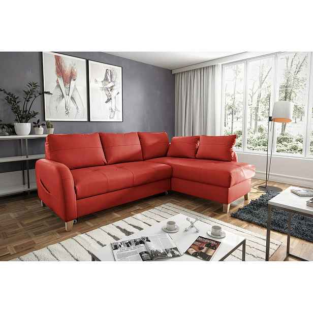 Livetastic ROHOVÁ SEDAČKA, textil, kůže, červená