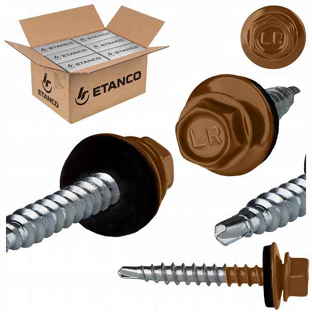 Farmářské vruty 4,8 x 35 mm Ral 8003 1500ks plechové vruty Etanco GTF2 Z14