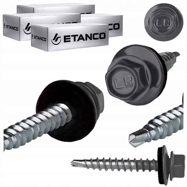 Farmářské vruty 4,8x35 mm Ral 7024 1000ks plechové vruty Etanco GTF2 Z14
