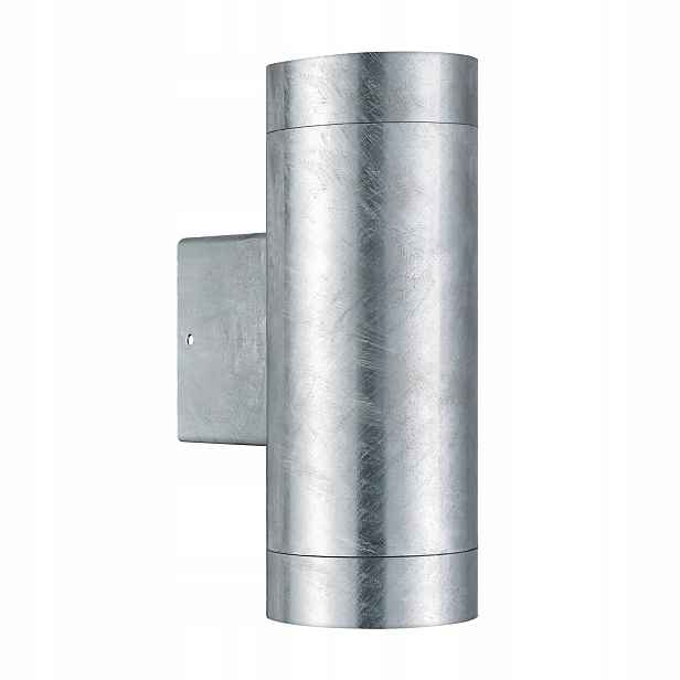 Nástěnné svítidlo Venkovní lampa Stříbrná Double Tin 2x28W IP54 Zateplená Nordlux