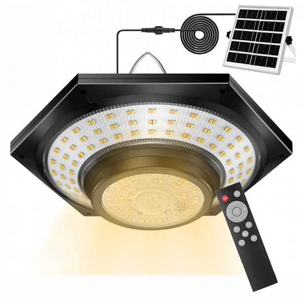 Solární Lampa Led Závěsný Zahradní Senzor Pohybu Teplé Světlo