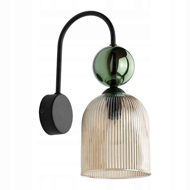 Nástěnná lampa Zelená Sophia Tk Lighting Moderní skleněné stínítko