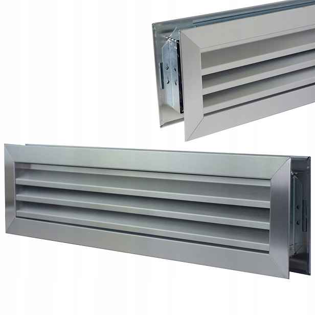 Kovové dveřní mřížky inox komplet 42x10