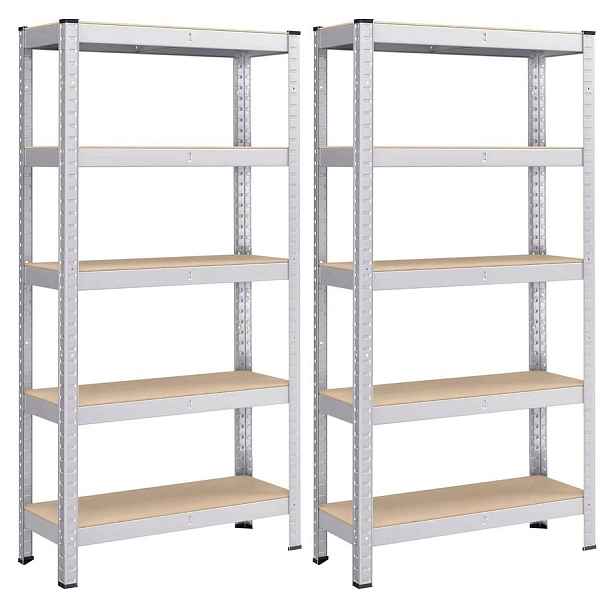 Kovový skladový regál Songmics 150 x 75 x 30 cm max 90 kg na polici