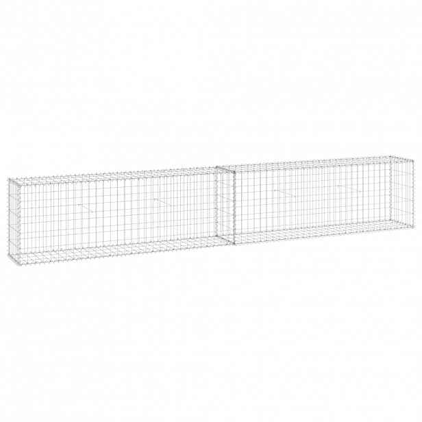 vidaXL Gabionová zeď s víky pozinkovaná ocel 300 x 30 x 50 cm