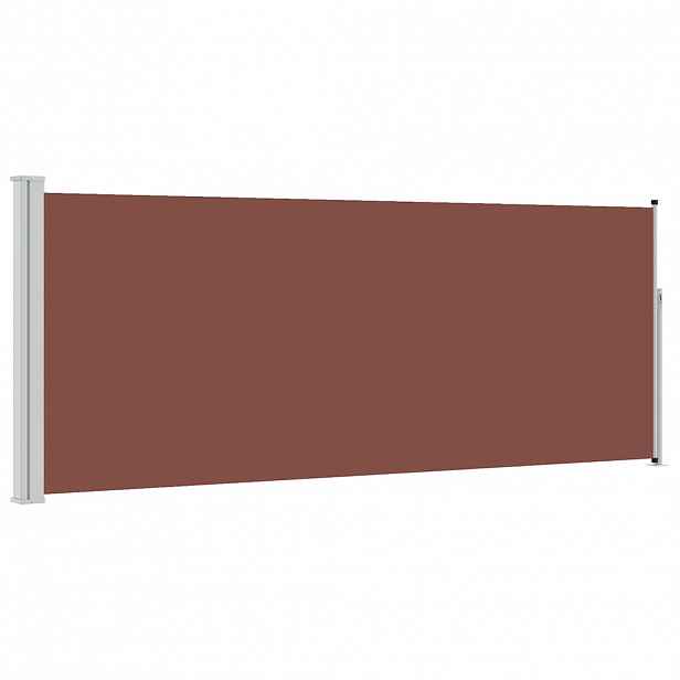 vidaXL Zatahovací boční markýza / zástěna 117x314 cm hnědá