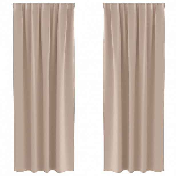 vidaXL Závěsy na zatemnění s kroužky 2 ks Taupe 260 x 140 cm Polyester